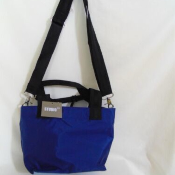 Studio 33 Small Navy/Light Blue Nylon Tote - Picture 2 of 8
